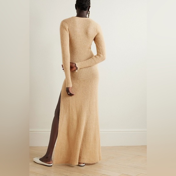 [sold] Jacquemus Beige La Robe Dao Mohair Blend Maxi Dress sz 34 - Picture 11 of 13